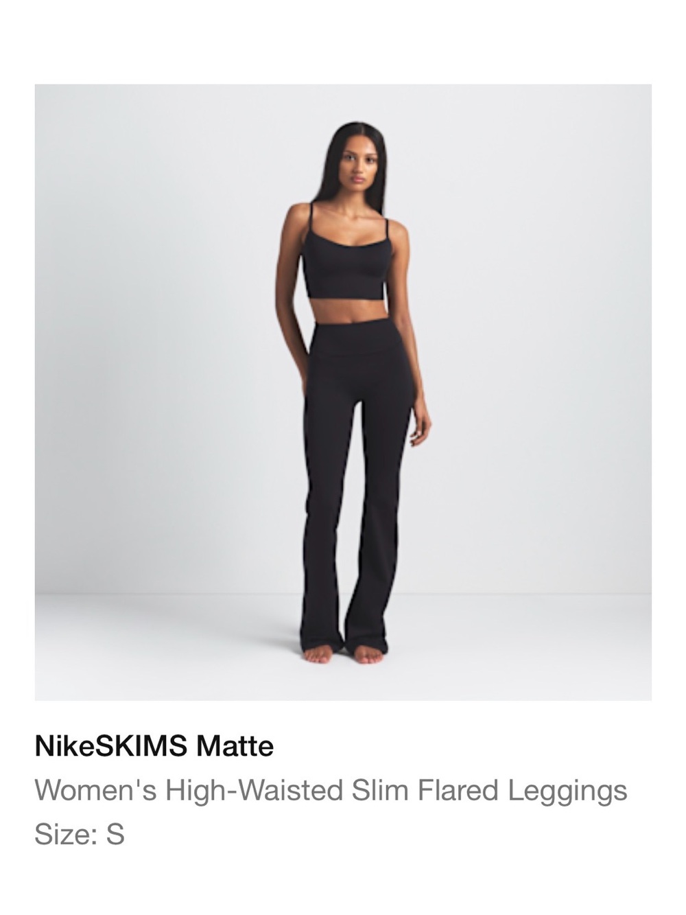 SKIMS Black High-Waisted Boot-Cut Flare Pants
